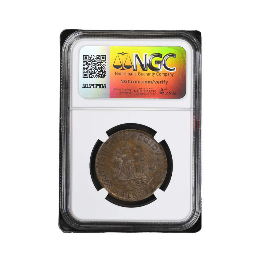 1926 South Africa Penny (MS 62 BN) - Image 2