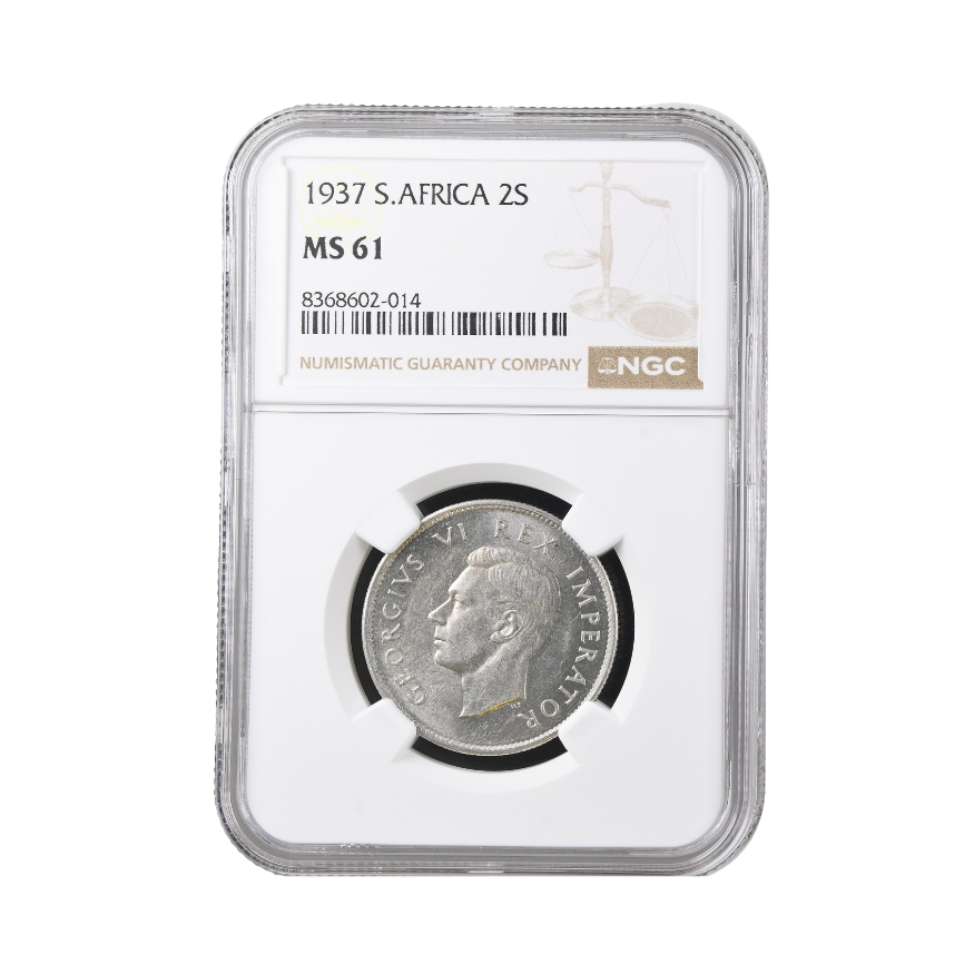 1937 South Africa 2 Shilling (MS 61)