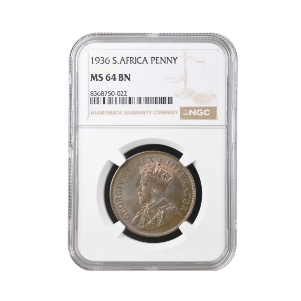 1936 South Africa Penny (MS 64 BN)