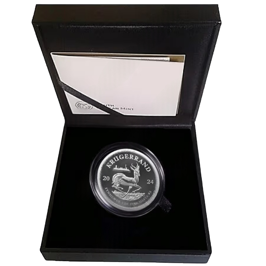 2025 South Africa 1oz Fine - Silver Krugerrand Johannesburg Coin Fair Proof, Privy Mark in original box