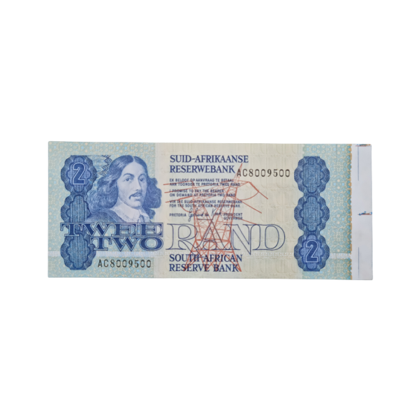 South African Reserve Bank Two Rand 1983 Afr/Eng S/N: AC8009500