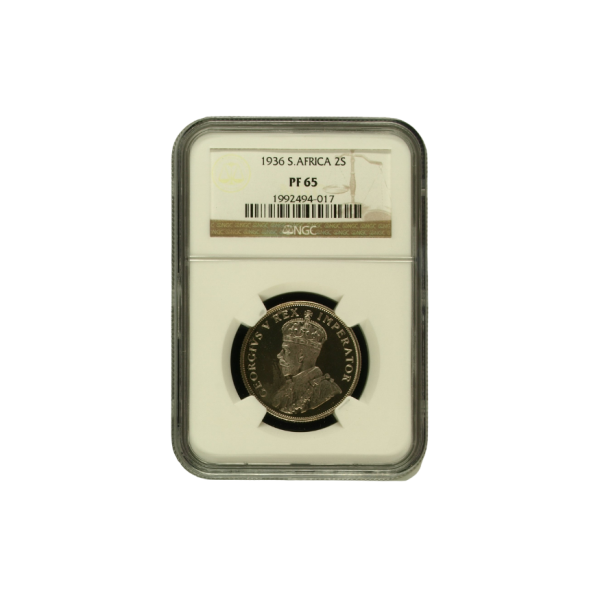 1936 South African 2 Shilling (PF 65)