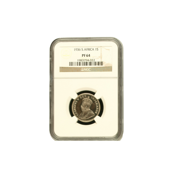 1936 South African 1 Shilling (PF 64)
