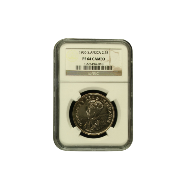 1936 South African 2.5 Shilling (PF 64 Cameo)