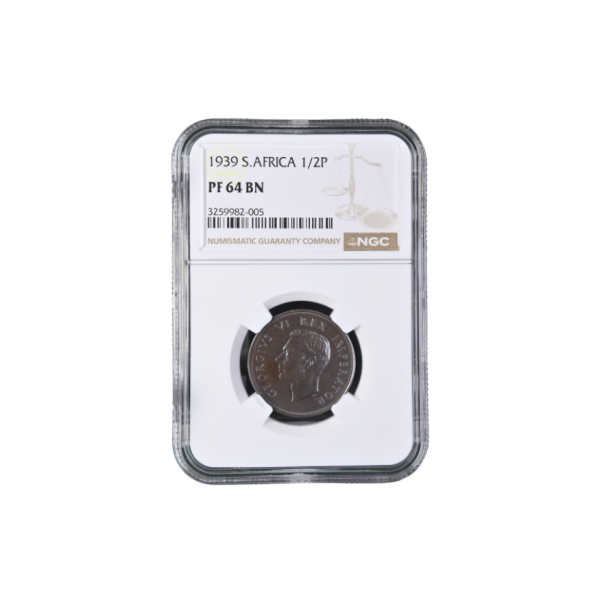 1939 South African 1/2 Penny (PF 64 BN)