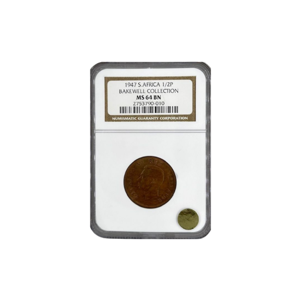 1947 South Africa 1/2 Penny (MS 64 BN) - Top Pop