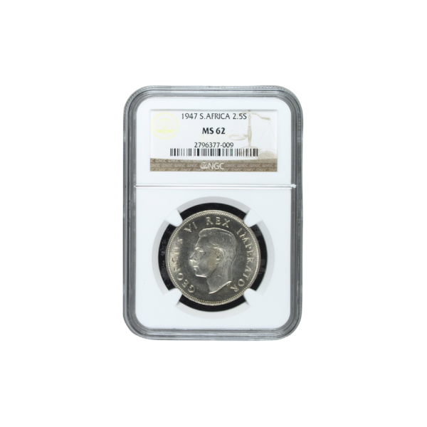 1947 South Africa 2.5 Shilling (MS 62)