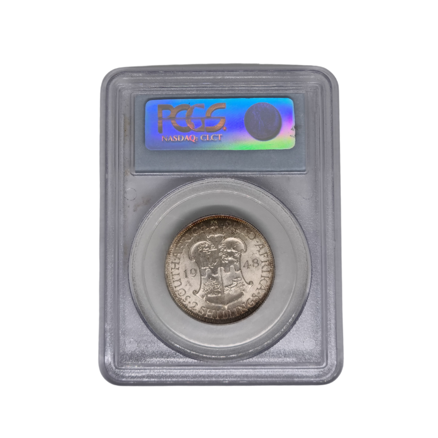 1948 South Africa 2 Shilling (PCGS MS 64) - Image 2