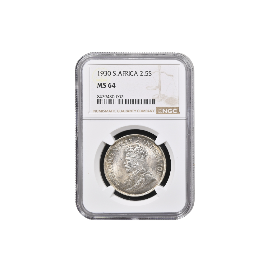 1930 South Africa 2.5 Shilling (MS 64)