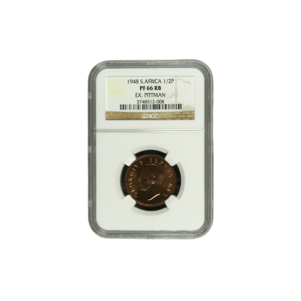 1948 South Africa 1/2 Penny (PF 66 RB) - Top Pop