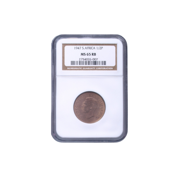 1947 South Africa 1/2 Penny (MS 65 RB) - Top Pop