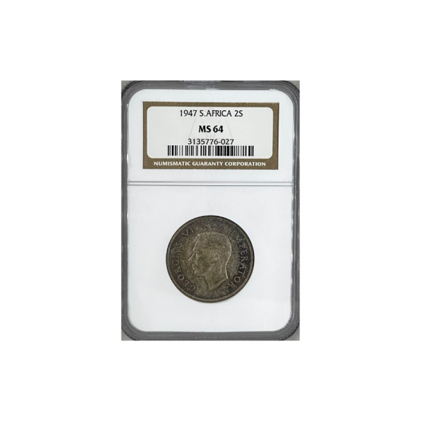 1947 South Africa 2 Shilling (MS 64)