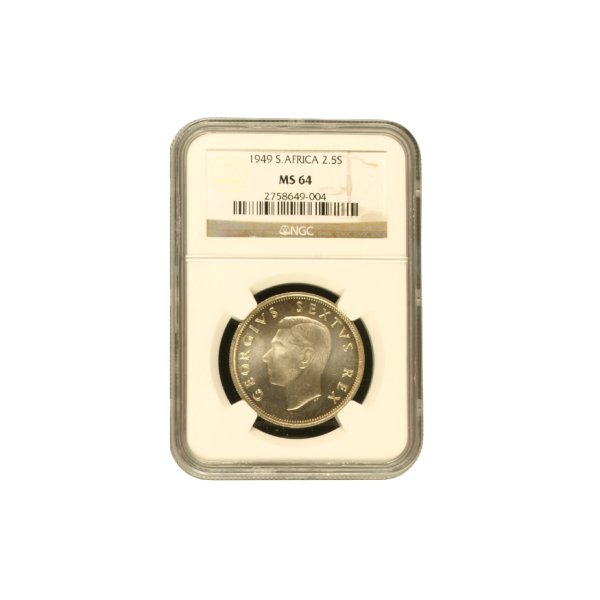 1949 South Africa 2.5 Shilling (MS 64)
