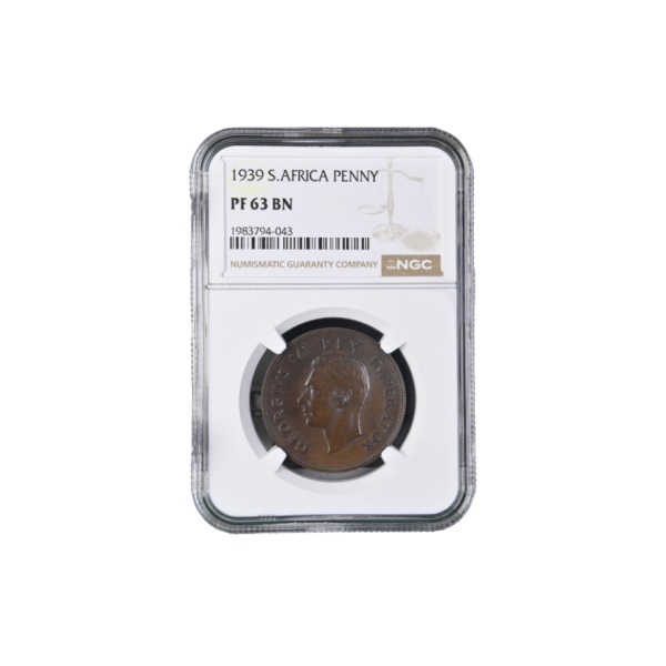 1939 South African 1 Penny (PF 63 BN)