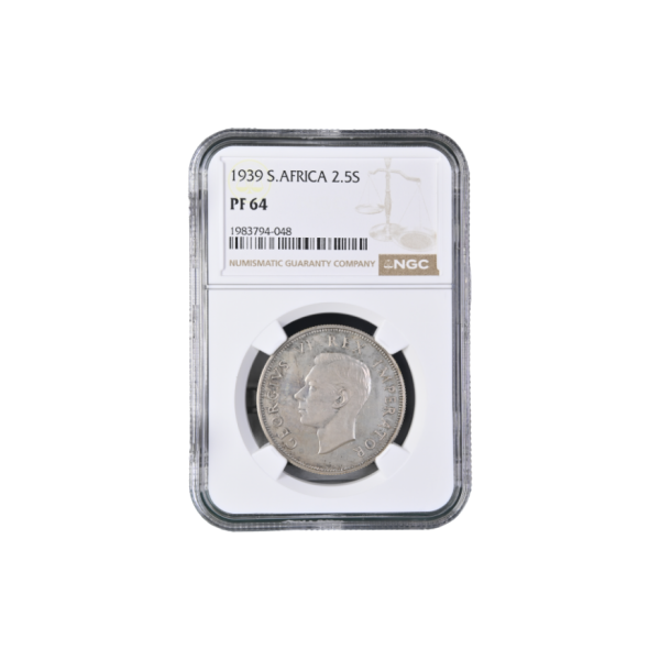 1939 South African 2.5 Shilling (PF 64)