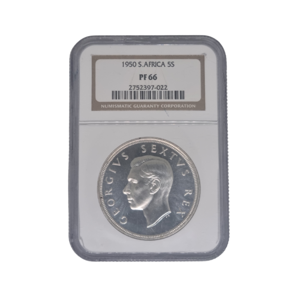 1950 South Africa 5 Shilling (PF 66)