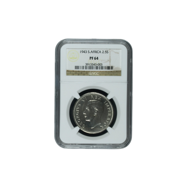 1943 South Africa 2.5 Shilling (PF 64)