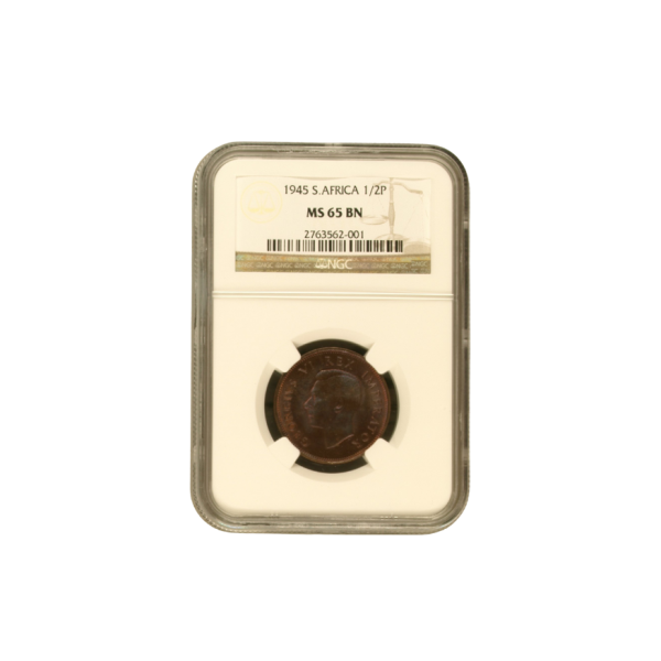 1945 South Africa 1/2 Penny (MS 65 BN) - Top Pop