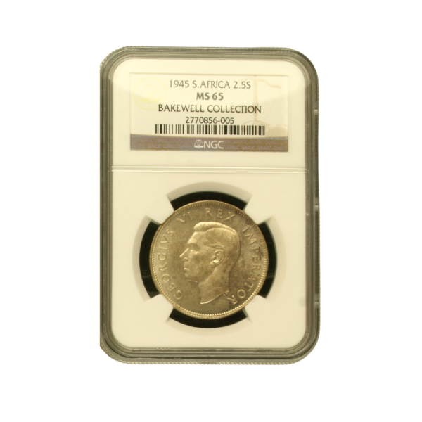 1945 South Africa 2.5 Silling (MS 65) - Top Pop