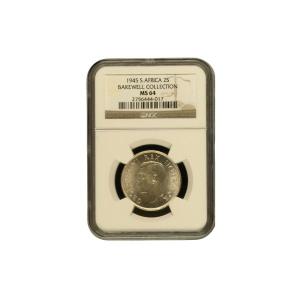 1945 South Africa 2 Shilling (MS 64)