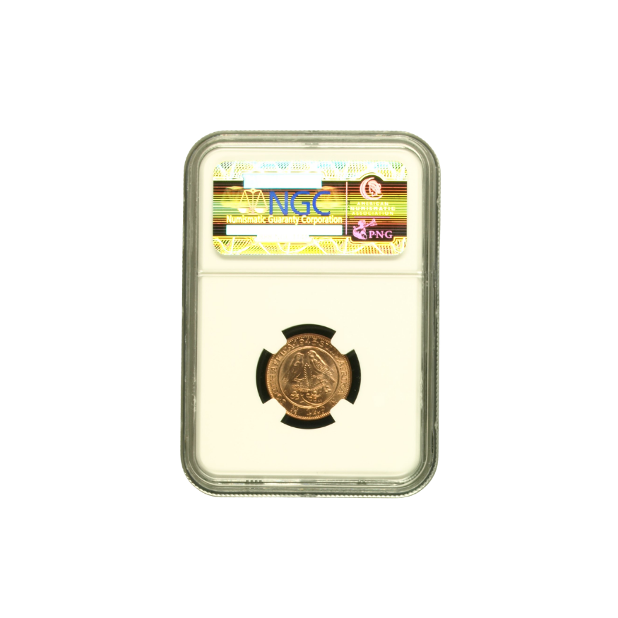 1945 South Africa 1/4 Penny (MS 65 RD) - Top Pop - Image 2
