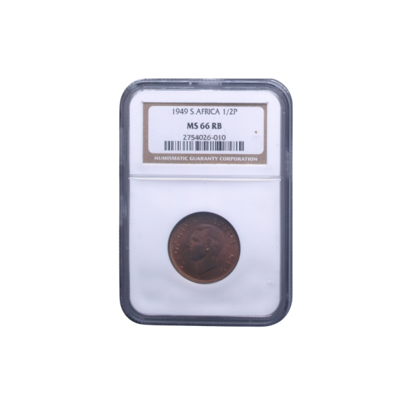 1949 South Africa 1/2 Penny (MS 66 RB) - Finest Known