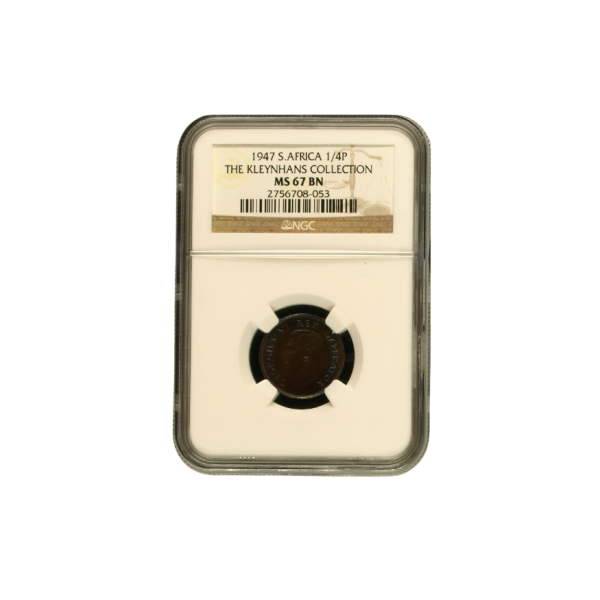 1947 South Africa 1/4 Penny (MS 67 BN) - Finest Known