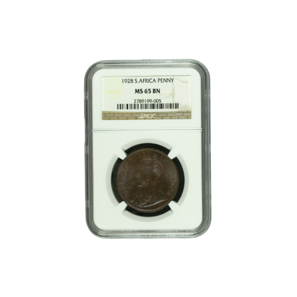 1928 South Africa Penny (MS 65 BN) - Top Pop
