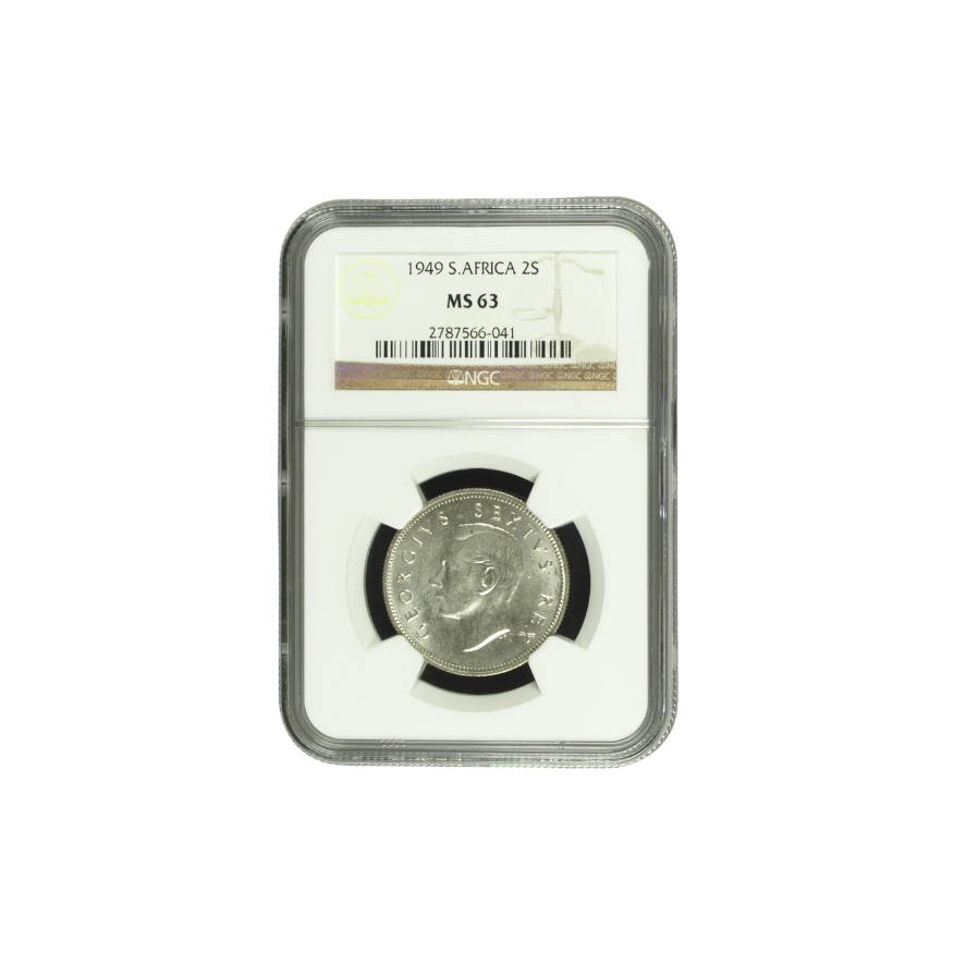 1949 South Africa 2 Shilling (MS 63)