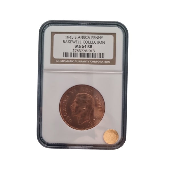 1945 South Africa Penny (MS 64 RB)