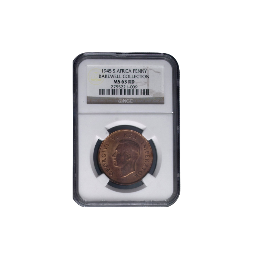 1945 South Africa Penny (MS 63 RD)