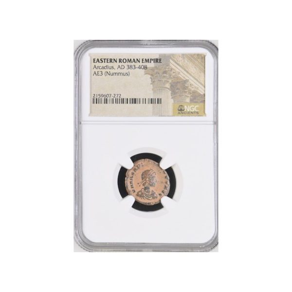 Eastern Roman Empire: Arcadius, AD 383-408 AE3 (Nummus) NGC Ancients