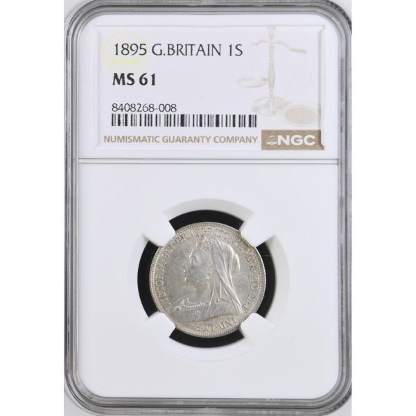1895 Great Britain 1 Shilling MS 61 NGC