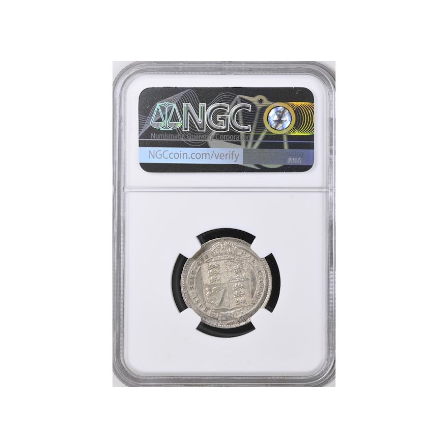 1890 Great Britain 1 Shilling AU 53 NGC - Image 2