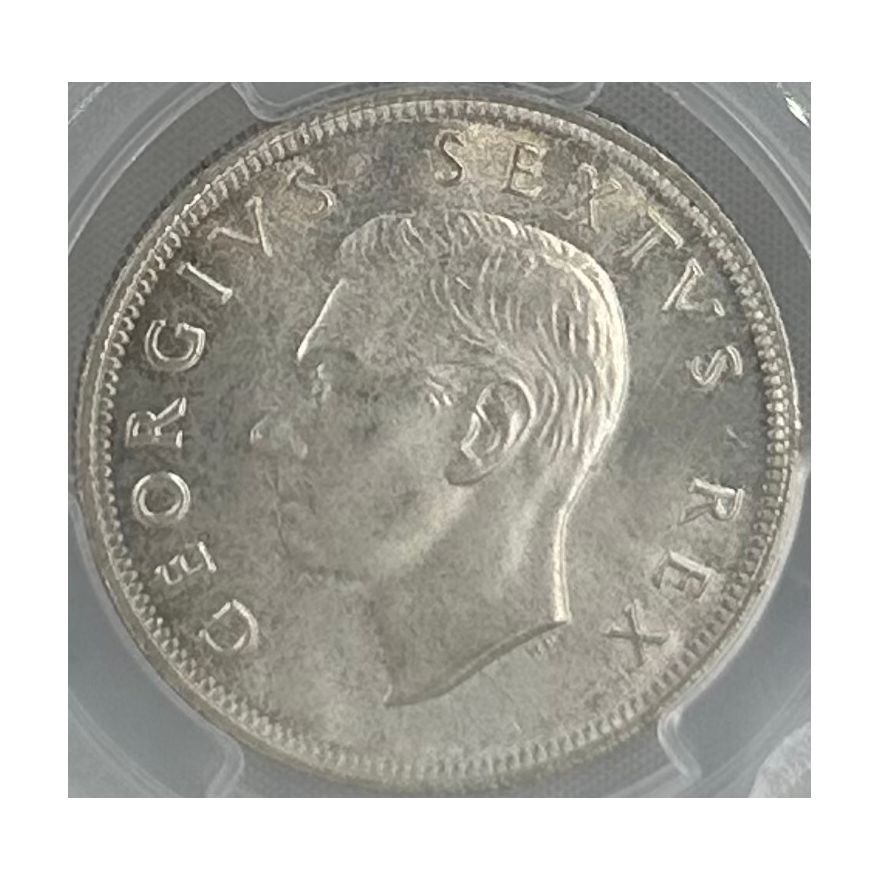 1948 South Africa 2.5 Shillings MS 65 PCGS. Finest Known - Image 3