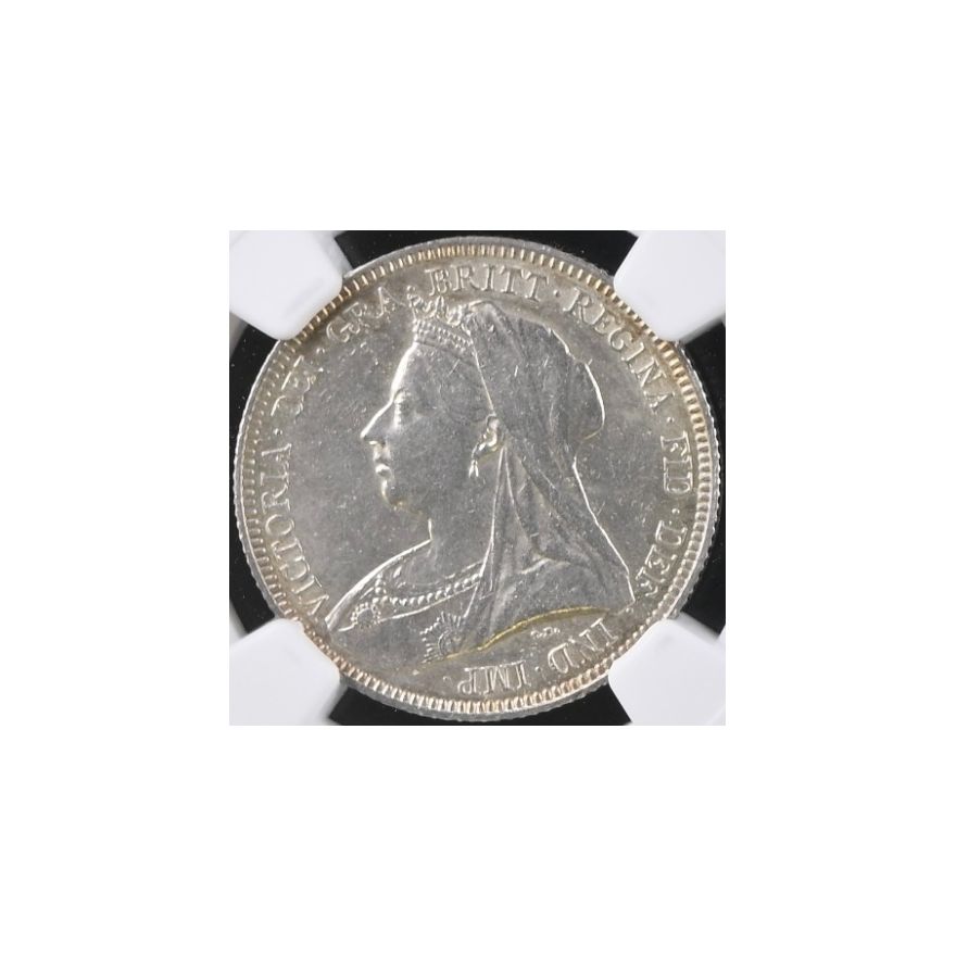 1893 Great Britain 1 Shilling AU 58 NGC - Image 3