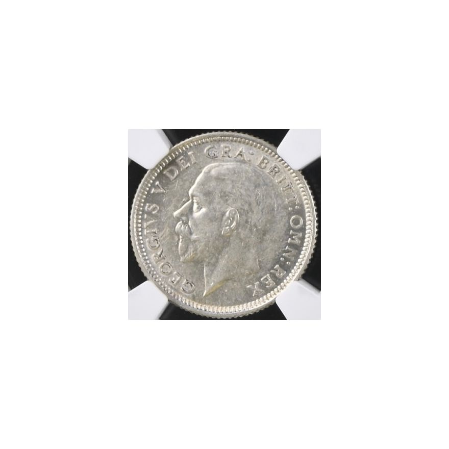 1926 Great Britain 6 Pence Modified Bust AU 58 NGC - Image 3