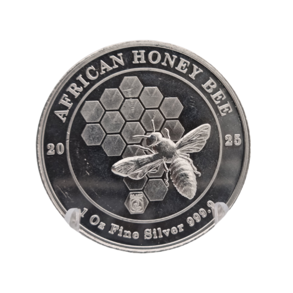 1 oz .999 Fine Silver African Honey Bee round