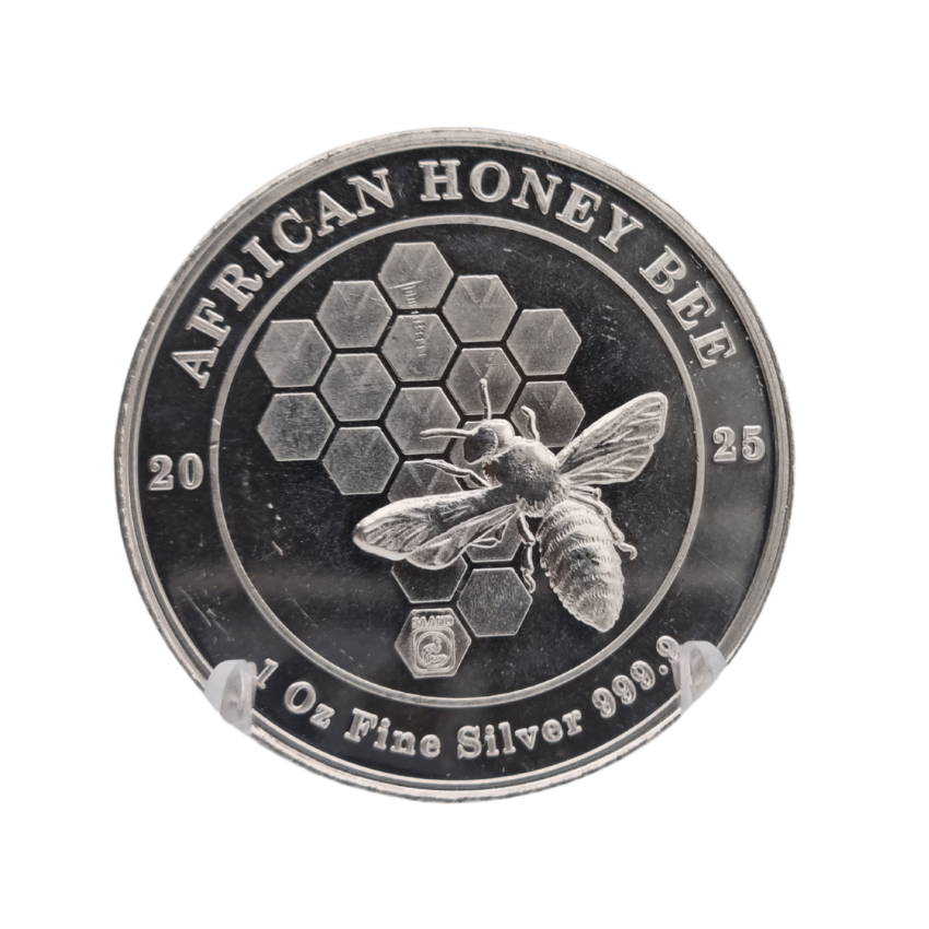 1 oz .999 Fine Silver African Honey Bee round
