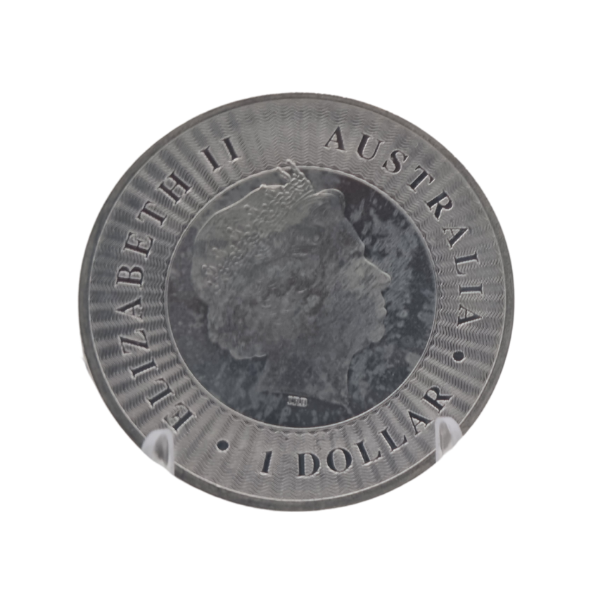 1 Oz Fine Silver Australian Kangaroo Round - Image 2