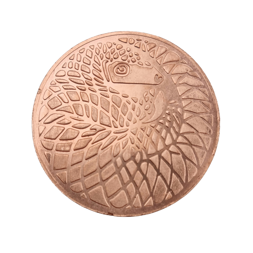 1 oz .999 Copper Pangolin Round