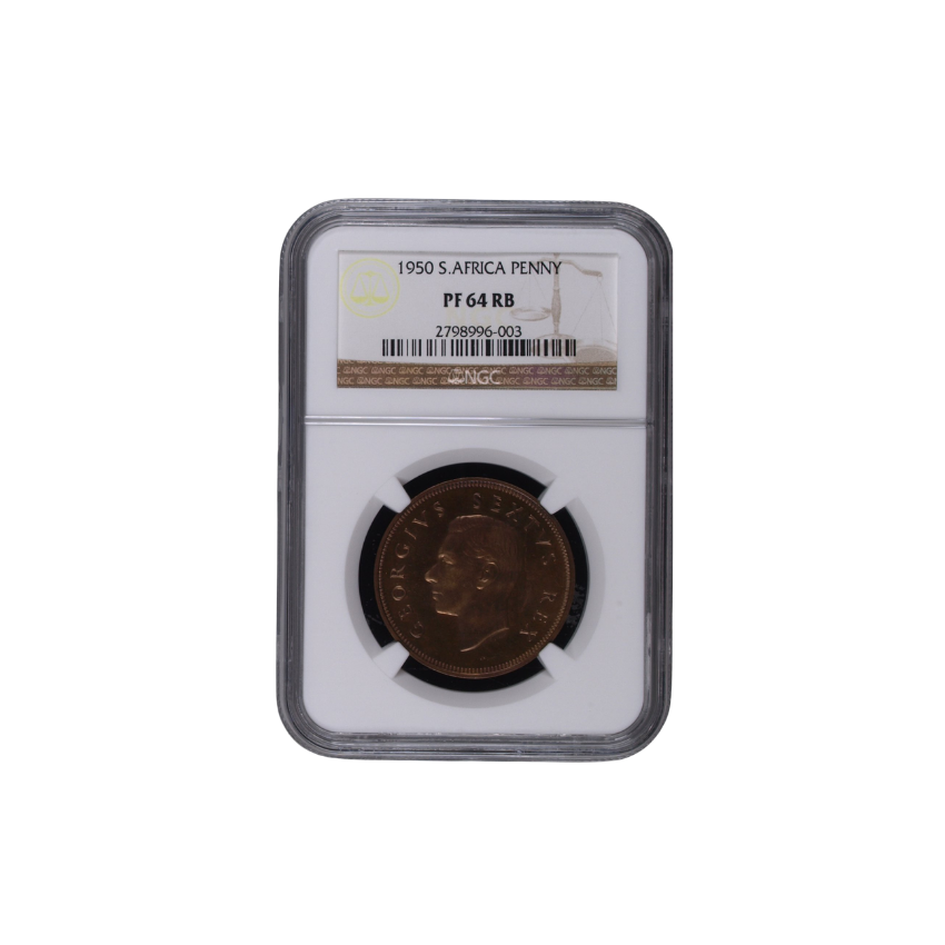 1950 South Africa Penny PF 64 RB