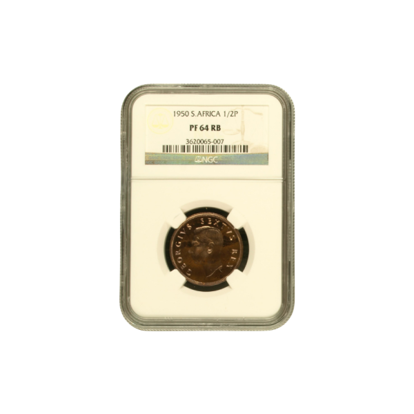 1950 South Africa 1/2 Penny PF 64 RB