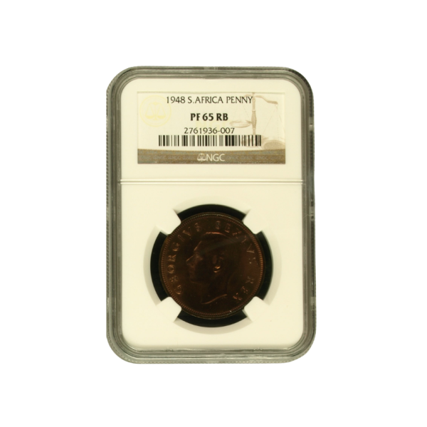 1948 South Africa Penny PF 65 RB NGC