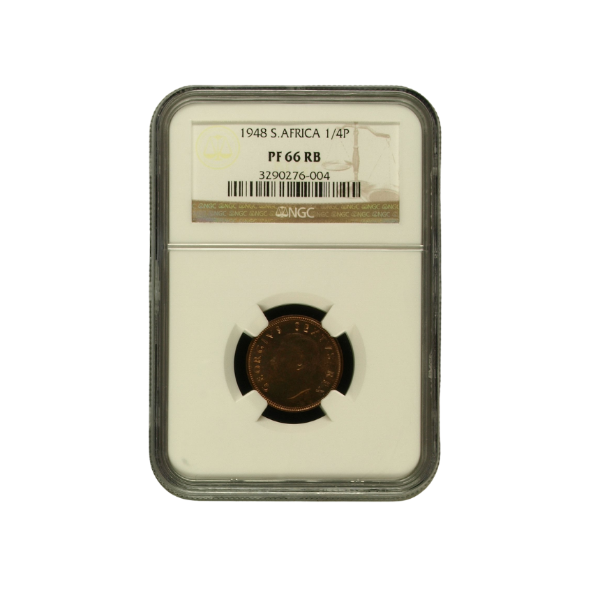 1948 South Africa 1/4 Penny PF 66 RB NGC