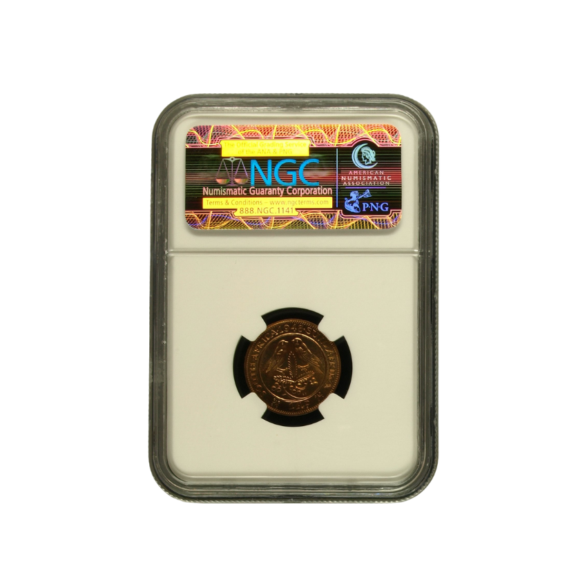 1948 South Africa 1/4 Penny PF 66 RB NGC - Image 2