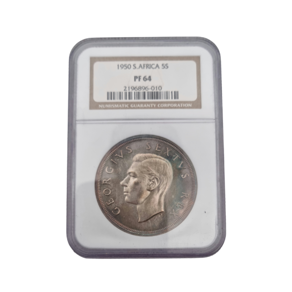 1950 South Africa 5 Shillings PF 64