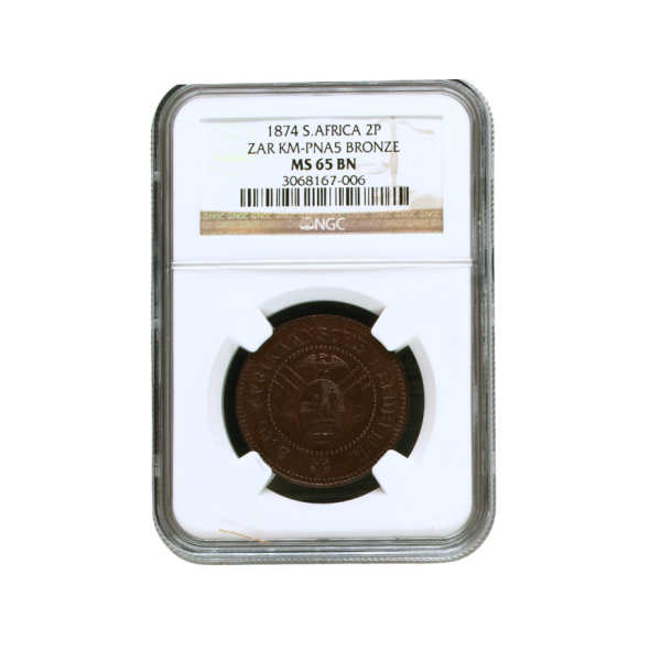 1889 SOUTH AFRICA PENNY CAPE OF GOOD HOPE KM-PN1 BRONZE MS62BN