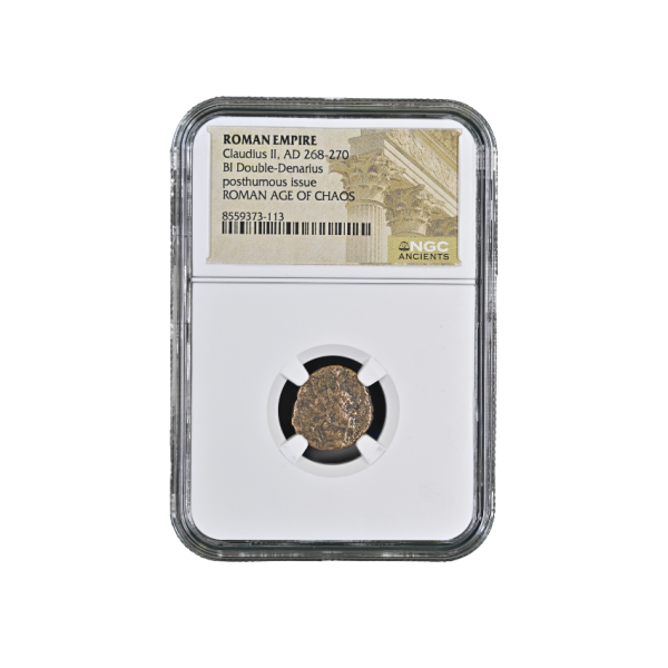 Roman Empire Claudius II, AD 268-270 BI Double-Denarius Posthumous Issue (Roman Age of Chaos)